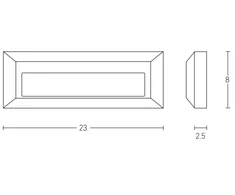 3W LED paviršinis lauko šviestuvas, grafito sp., 3000K, E229