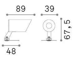 Sieninis šviestuvas 3W LED sieninis fasado šviestuvas KOALA, juodas, 3000K, IP65, 331355