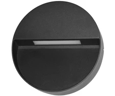 Sieninis šviestuvas 3W LED sieninis fasado šviestuvas PIANA 4K, juodas, 4000K