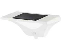 3W LED sieninis fasado šviestuvas su saulės baterija ir judesio davikliu SKYP, baltas, IP54