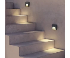 3W LED sieninis lauko šviestuvas laiptų apšvietimui HOLOS, tamsiai pilkas, 3000K, IP65, 120x120mm, 90682