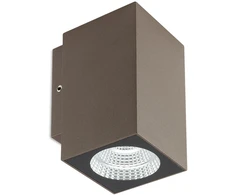 Sieninis šviestuvas 3W LED sieninis lauko šviestuvas QUAD, tamsiai rudas, 3000K, IP65, 90086