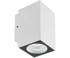 Sieninis šviestuvas 3W LED sieninis lauko šviestuvas QUAD, baltas, 3000K, IP65, 90084