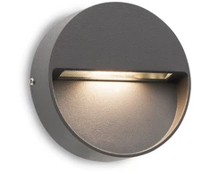 Sieninis šviestuvas 3W LED sieninis lauko šviestuvas EVEN, tamsiai pilkas, 3000K, IP54, 9149