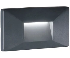 Sieninis šviestuvas 4W LED sieninis fasado šviestuvas laiptų apšvietimui BREEN, antracito sp., CCT, IP65