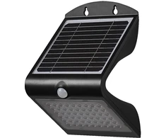 Sieninis šviestuvas 4W LED sieninis fasado šviestuvas ENDURA, juodas, 4000K, su saulės baterija ir judesio davikliu, IP65