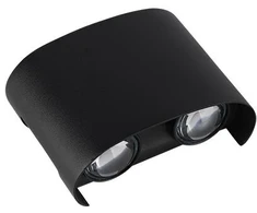4W LED sieninis lauko šviestuvas, juodas, 3000K, IP65