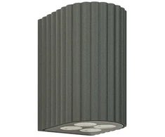 Sieninis šviestuvas 4x1W LED sieninis fasado šviestuvas, tamsiai pilkas, 3000K, IP54, E421