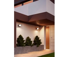 Sieninis šviestuvas 50W LED sieninis lauko šviestuvas FLUX, tamsiai pilkas, 3000K, IP65, 90244