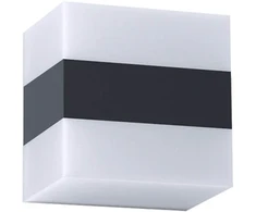Sieninis šviestuvas 5W LED sieninis lauko šviestuvas KODIAK, juodos/baltos sp., 3000K, IP65, 90322