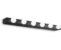 Sieninis šviestuvas Ideal Lux Wall lamp with 6 lights PRIVE', E14, juodas