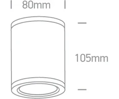 6W LED cilindro formos šviestuvas, antracito sp., 3000K, 67138C/AN/W
