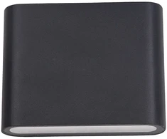 Sieninis šviestuvas 6W LED sieninis fasado šviestuvas ROMANO, juodas, 3000K