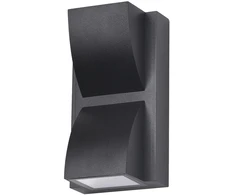 Sieninis šviestuvas Italux 6W LED sieninis fasado šviestuvas EDGAR, juodas, 3000K