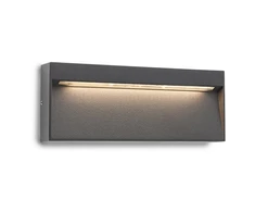 Sieninis šviestuvas 6W LED sieninis fasado šviestuvas EVEN, tamsiai pilkas, 3000K, IP54, 9153