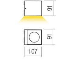 6W LED sieninis fasado šviestuvas TEKO, tamsiai pilkas, 3000K, 90098