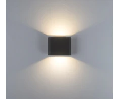 6W LED sieninis fasado šviestuvas, juodas, 3000/4000K, IP65, šviečia į viršų ir į apačią, E433