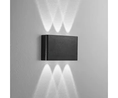 6W LED sieninis fasado šviestuvas KLEIN, juodas, CCT, IP65