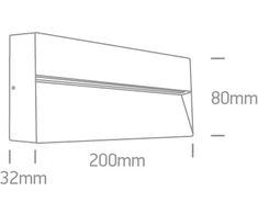 Sieninis šviestuvas 6W LED sieninis fasado šviestuvas, antracito sp., 2200/2700/3000/4000K, IP65, 67359B/AN/V