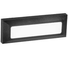 Sieninis šviestuvas 6W LED sieninis fasado šviestuvas laiptų apšvietimui OASIS, juodas, CCT, IP65