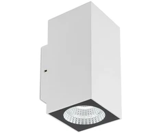 Sieninis šviestuvas 6W LED sieninis lauko šviestuvas QUAD, baltas, 3000K, IP65, 90087