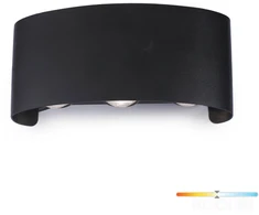 6W LED sieninis lauko šviestuvas LUMEPRA, juodas, 4000K, IP54