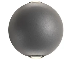 6W LED sieninis lauko šviestuvas MILESTONE, tamsiai pilkas, 3000K, IP54, šviečia į viršų ir į apačią, 90498