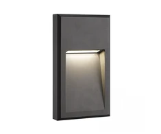 6W LED sieninis lauko šviestuvas laiptų apšvietimui, grafito sp., 3000K, IP65, E346