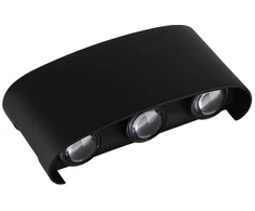 6W LED sieninis lauko šviestuvas, juodas, 3000K, IP65