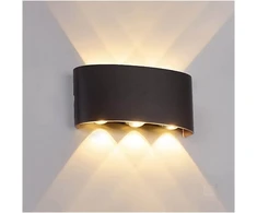 6W LED sieninis lauko šviestuvas LUMEPRA, juodas, 3000K, IP54
