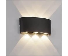 6W LED sieninis lauko šviestuvas LUMEPRA, juodas, 4000K, IP54