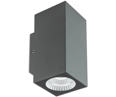 6W LED sieninis lauko šviestuvas QUAD, tamsiai pilkas, 3000K, IP65, 90088