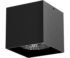 7W LED paviršinis fasado šviestuvas CEILING SQUARE, juodas, 3000K, 24°, IP65