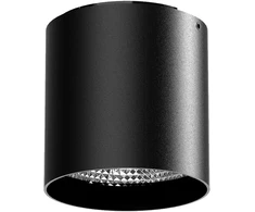 7W LED paviršinis fasado šviestuvas CEILING ROUND, juodas, 3000K, 24°, IP65