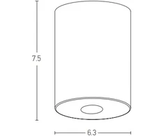 7W LED paviršinis lauko šviestuvas, juodas, 3000K, S112