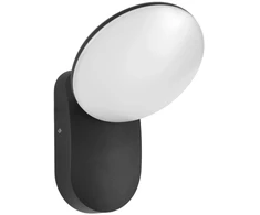 Sieninis šviestuvas 7W LED sieninis fasado šviestuvas MONTI 4K, juodas, 4000K