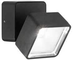 7W paviršinis lauko šviestuvas OMEGA SQUARE, juodas, 4000K, 285535