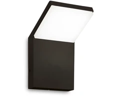 Sieninis šviestuvas Ideal Lux 8,5W LED sieninis fasado šviestuvas STYLE, juodas, 4000K, IP54, 322629