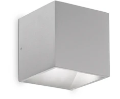 Sieninis šviestuvas Ideal Lux 8,5W LED sieninis fasado šviestuvas RUBIK, pilkas, 4000K, IP54, 326856