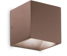 Sieninis šviestuvas Ideal Lux 8,5W LED sieninis fasado šviestuvas RUBIK, kavos sp., 3000K, IP54, 326627