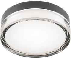 8W LED paviršinis šviestuvas FRISBI, matinės juodos sp., 4000K, IP44, 01-3734