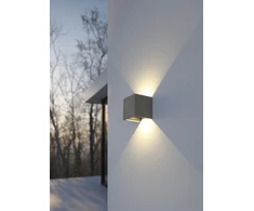8W LED sieninis fasado šviestuvas PERSEO, pilkas, 3000K, IP65, A2077001GR