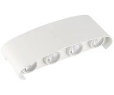 8W LED sieninis lauko šviestuvas, baltas, 3000K, IP65