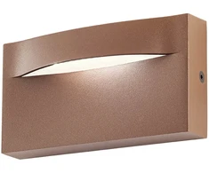 Sieninis šviestuvas 8W LED sieninis lauko šviestuvas POLIFEMO, tamsiai rudas, 3000K, IP65, 90427