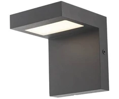 8W LED sieninis lauko šviestuvas EMBO, tamsiai pilkas, 3000K, IP54