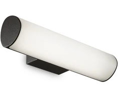 Sieninis šviestuvas Ideal Lux 9,5W LED sieninis fasado šviestuvas ETERE, juodas, 3000K, IP44, 322193