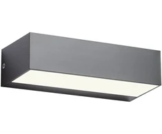 Sieninis šviestuvas 9,5W LED sieninis lauko šviestuvas LAMPRIS, tamsiai pilkas, 3000K, IP65, 90153