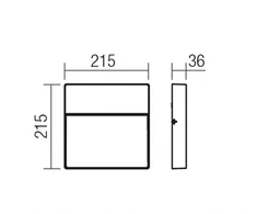 9W LED sieninis fasado šviestuvas EVEN, tamsiai pilkas, 3000K, IP54, 9625