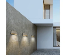 9W LED sieninis fasado šviestuvas KRABI, pilkas, 3000K, IP65, 4319900