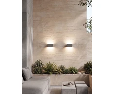 9W LED sieninis fasado šviestuvas, grafito sp., 3000K, IP54, E535